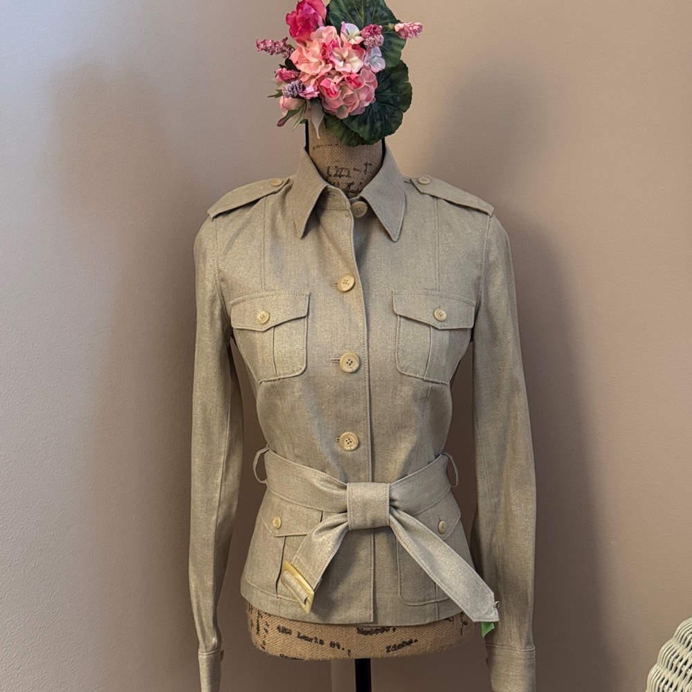 Black Label Ralph Lauren Beige Utility Jacket with Belt